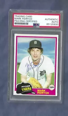 Mark Fidrych Autographed 1981 Topps Card Detroit Tigers Baseball Star PSA SLAB • $32.99