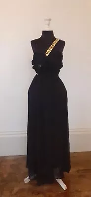 £40 • Buy Stunning Eva & Lola Black Diamante Evening Party Dress Small Size 10