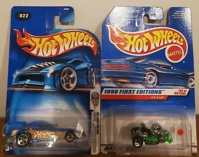 Lot Of (2) Hot Wheels: #651 '98 Go Kart #22 '04 Mustang Funny Car • $12.99