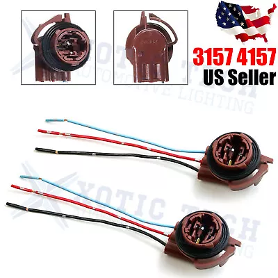 3057 3157 4157 Brake Turn Signal Light Bulb Socket Harness Wire Plug Connector • $9.29