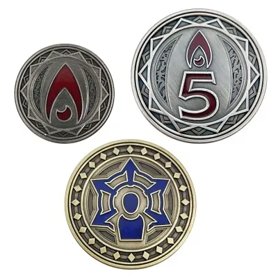 $32.92 • Buy DUSK CITY OUTLAWS TOKENS Fantasy RPG Metal Coin Scrachpad Campaign Coins