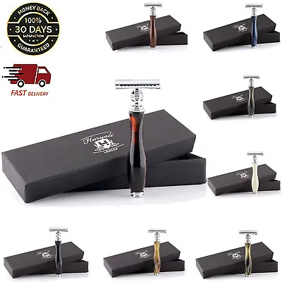 Classic Vintage Shaving Double Edge Safety Razor Resin Handle Barber Salon Razor • £18.99