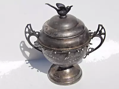 Antique WM. ROGERS WR QUADRUPLE NEW YORK 57 Sugar Bowl VICTORIAN Unusual $9.95 • $9.95