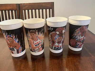 1992 McDONALDS USA BASKETBALL DREAM TEAM CUPS  (4)  : Pippen  Ewing Barkley • $18