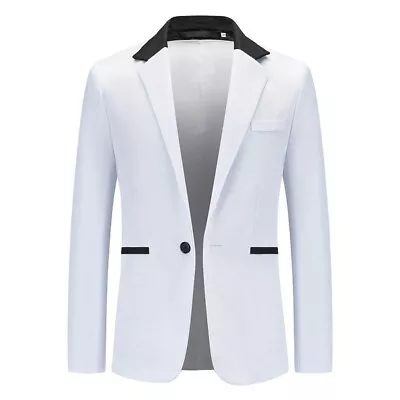 Stylish Men's Slim Fit Lapel Breasted Blazer Wedding Groom Tuxedos Jacket • $31.77