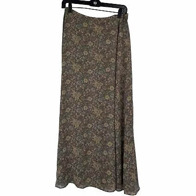 Vintage 1990s Talbots Collection MIDI Skirt Floral Neutrals Size 10 Cottagecore • $19.98