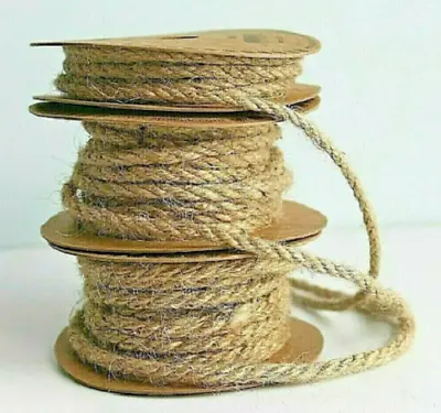 £4.99 • Buy Natural Hessian Jute Rope Craft String Rustic Nautical 3, 5, 7 & 9mm Thickness