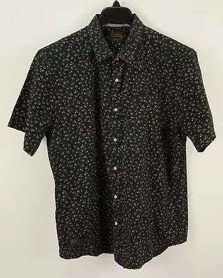 7 Diamonds Mens 2XL Short Sleeve Black Floral Lightweight Cotton Button Up Shirt • $34.99