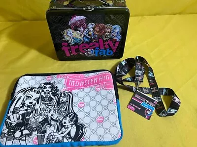 Monster High Lot Of 3 - Laptop Case - Lanyard - Lunchbox - G6 • $29.90