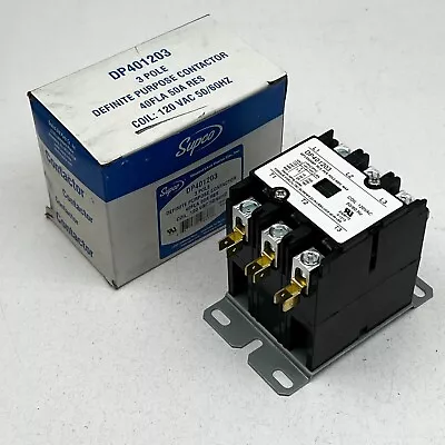 Supco DP401202 Definite Purpose 40A 2-Pole Contactor 120V Coil 50RES • $24.99