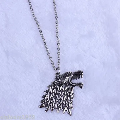 Game Of Thrones Dire Wolf Head Necklace Pendant Brand New • £3.50