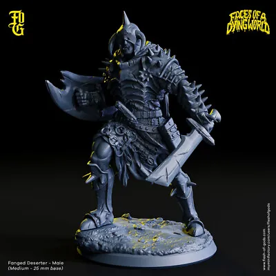 Evil Knight Fighter Paladin Miniature 28mm 32mm Dungeon Dragons D&D RPG • $11.99