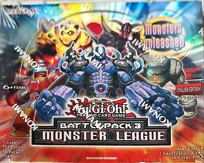YuGiOh! Battle Pack 3: Monster League: 1st Edition Sealed Box X 36 Booster Packs • £60