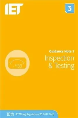£34.18 • Buy Guidance Note 3: Inspection & Testing 9781785614521 | Brand New