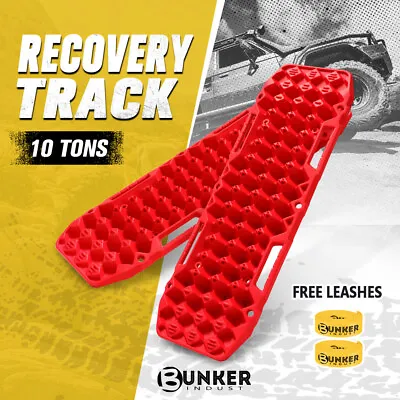 Bunker Indust Pair Recovery Tracks Board Essential 10T Sand Mud Snow Grass 4WD • $69.95