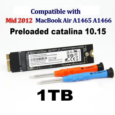 NEW 1TB 17+7Pin SSD For 2012 Apple MacBook Air A1465 EMC 2558 & A1466 EMC 2559 • $90.95