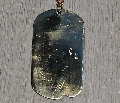 $1815 • Buy Large Size Dog Tag Necklace In Yellow Gold