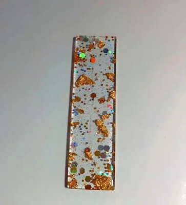 Resin Art Handmade Bookmark Small Gold Glitter • £1