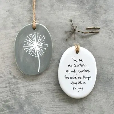 £6.60 • Buy Porcelain Hanger 'You Are My Sunshine' Gift | East Of India Love Quote Plaque