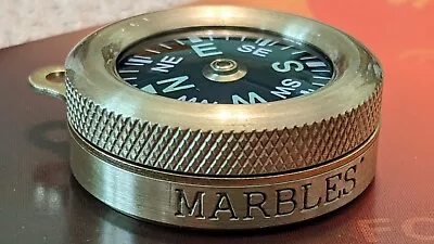 Marbles Classic Brass Body Pocket Compass - Outdoor Camping Hiking Survival Gear • $19.99