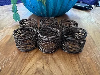 Wire Wrapped Bronze Napkin Ring Holder Set Of 12 • £18.26