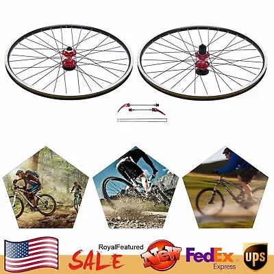 27.5'' Bicycle Front Rear Wheels Set MTB Wheelset Rim Disc Brake Aluminum Alloy！ • $91.21