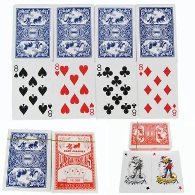 2 X Plastic Coated Playing Cards Poker Full Size Sealed Deck Pack Of 52 NO 958 • £2.25