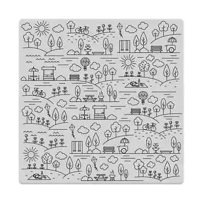 Hero Arts  PARK BACKGROUND  Background Cling Bold Prints Stamp 6 X6  2023 • $11.95