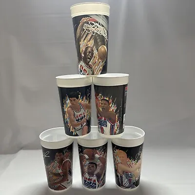 6 1992 USA Olympic Basketball Dream Team McDonald's Cup Jordan Bird Magic Pippen • $45.99