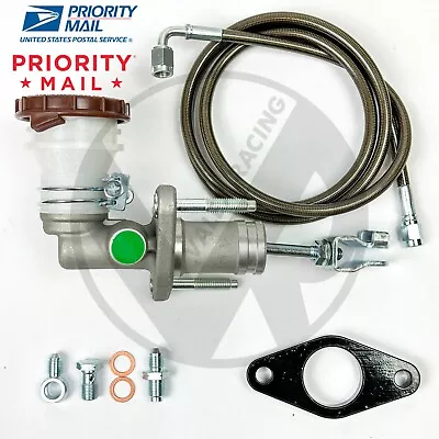 S2000 Style Clutch Master Cylinder And Gunmetal Clutch Line Kit For K Swap K20/4 • $169.95