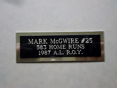 Mark McGwire Nameplate For A Baseball Card Plaque Ball Cube Or Photo 1  X 3  • $4.50