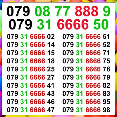 Easy Memorable VIP Gold Mobile Number SIM Card Golden Numbers Platinum Diamond • £14.99