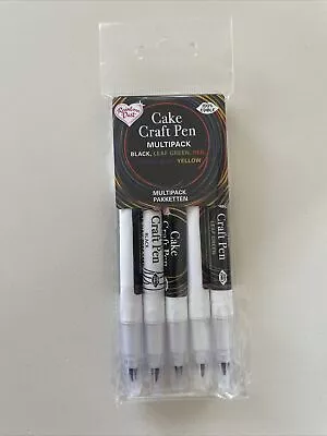 RAINBOW DUST EDIBLE DOUBLE ENDED INK PEN - Multi Pack - 5 CAKE DECORATING PENS • £4.99