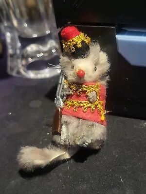  Vintage Miniature Original Fur Toys West Germany~ Real Fur Armed Mouse  Gaurd  • $40