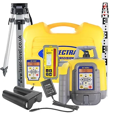 Spectra GL1425C TRUE GRADE Laser Level With HL760 Detector RC Tripod & Staff • £2039.99