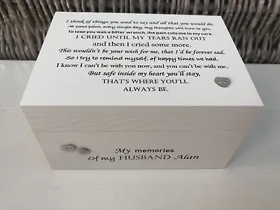 Personalised In Memory Of Box Loved One ~ HUSBAND ~ Any Name Bereavement Loss • £14.99