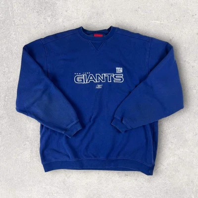 £30 • Buy Reebok NFL New York Giants Sweatshirt Y2k Blue Mens Large