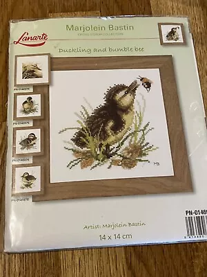 LanArte Marjolein BASTIN Collection DUCKLING And BUMBLE BEE Cross Stitch Kit NEW • £10