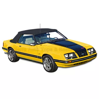 Mustang Convertible Top (83-90 All Models) Black Vinyl With Tinted Glass Window • $332.10