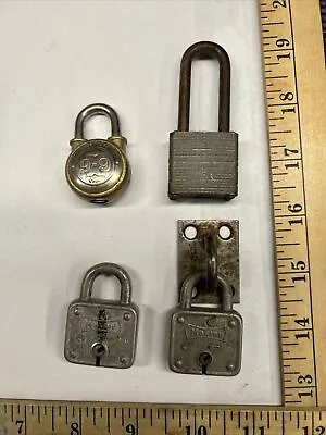 Vintage Master Locks And 9-9 Lock. No Keys. Lot Of 4 • $8