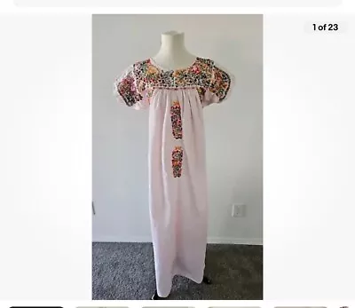 Oaxacan Mexican Dress Pink Cute  • $60