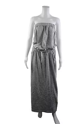 Womens Strapless Tube Top Long Maxi Dress Tie Up Cotton Size 8 To 10 • £4.77