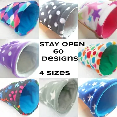 £4.99 • Buy **STAY OPEN***4 SIZES*** FLEECE GUINEA PIG BED POUCH SMALL ANIMALS HEDGEHOG Etc