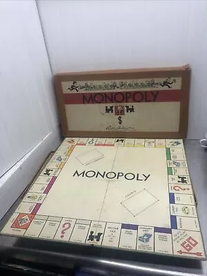 Vintage Monopoly Game 1935-1946 With Instructions Wood Hotels And Houses  • $69.99