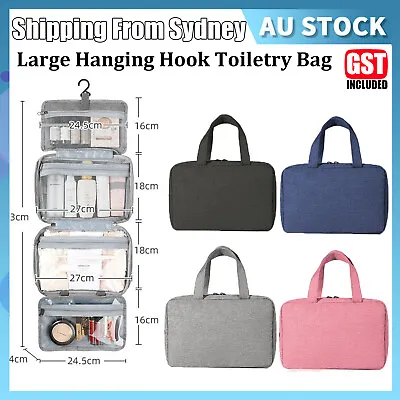 $10.58 • Buy Large Hanging Hook Toiletry Bag Waterproof Travel Makeup Cosmetic Organizer Case