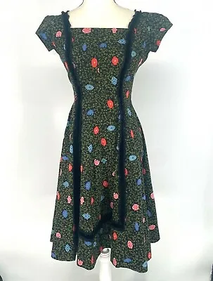 Vintage 50s A Jerry Gilden Spectator Dress Full Skirt Size Small 4-6 Pinup Style • $69.99