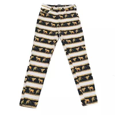 Vintage 90’ Versace Jeans Couture Tiger And Lion Pants Size 32 Made In Italy • $120