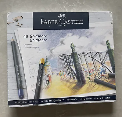 Faber-Castell Creative Studio Goldfaber Wood Cased Color Pencils - Tin 48 Count • $29.99