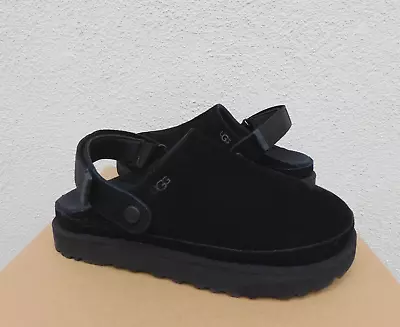 Ugg Black Goldenstar Clog Suede Platform Sandals Women Us 5/ Eur 36 ~new • £98.43