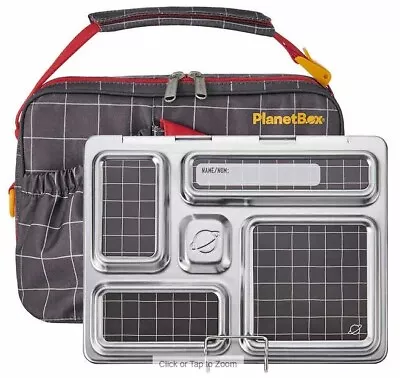 Brand New PlanetBox Rover Bento Lunch Box Set With Free Bag And Magnets (Grey) • $45.99